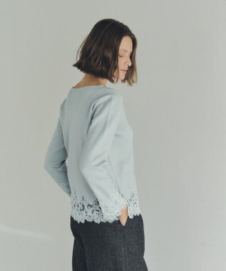 YECCA VECCA レースヘムニット Mint