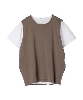 CRAFT STANDARD BOUTIQUE ＳＥＴ　カットプルオーバー＋ニットベスト Mocha