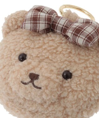 Maison de FLEUR リボンベアチャームポーチ Beige