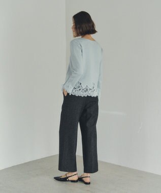 YECCA VECCA レースヘムニット Mint