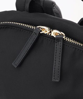 ICB 【A4サイズ収納可・容量約14L】8ポケットメタルファスナー ナイロンリュック ブラック［ゴールドファスナー］