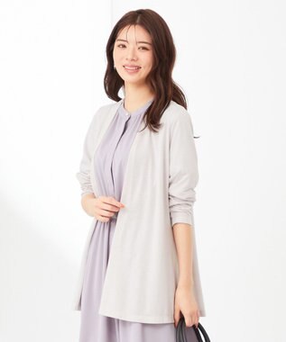 ANY SIS 【洗える】サラサラ着流し カーディガン ローズグレー