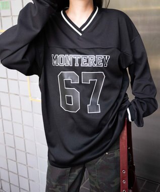 WEGO ナンバリングキリカエプルオーバー ブラック