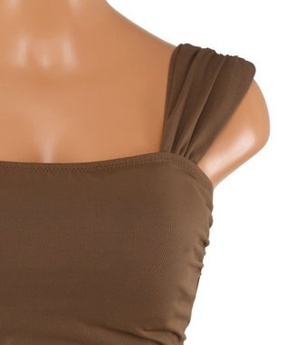 San-ai Resort（三愛水着楽園） 【SALE】インポートファブリック　ワンピース水着 ブラウン