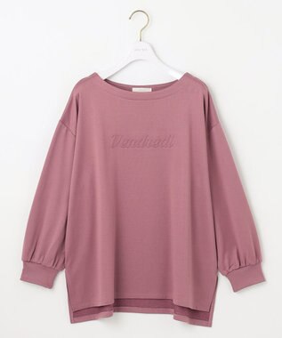 ANY SIS 【洗える】ミニ裏毛エンボスロゴ カットソー ピンク