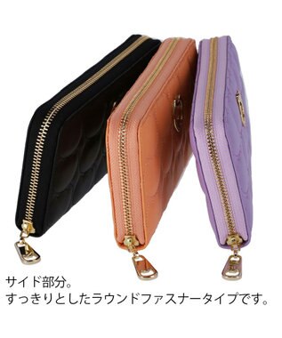 tsumori chisato CARRY ラインネコ ラウンドファスナー長財布 ブラック