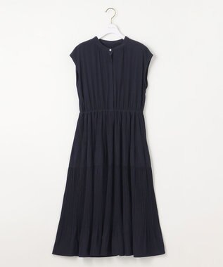 ANY SIS 【洗える】プリーツティアード ワンピース ネイビー