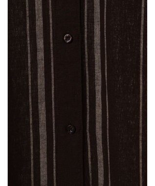 CRAFT STANDARD BOUTIQUE リネンレーヨンストライプワンピース Stripe Brown