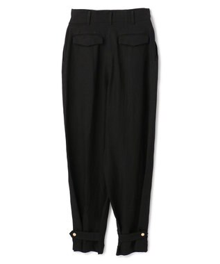 BEIGE， BERNARD / リネン混 ヘムタグ 2WAYパンツ Black