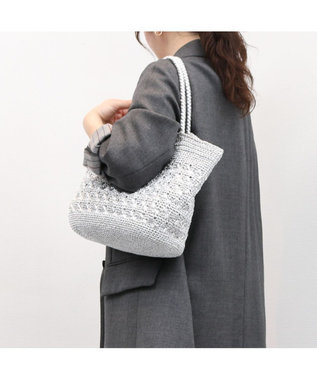 UNBILLION カシュカシュ cachecache / メタリックコード柄編みトートバッグ