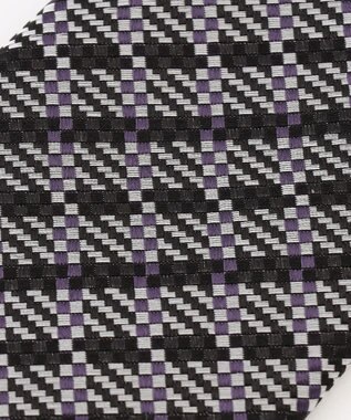 JOSEPH HOMME ジオメチェック　ネクタイ パープル系3