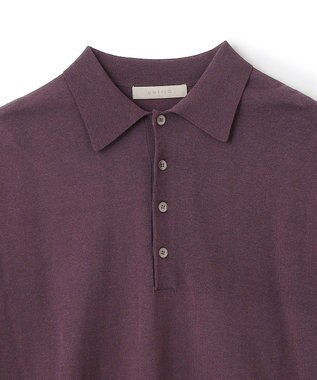 UNFILO MENS FINE MOVE ニットポロ [24年春夏商品] ボルドー