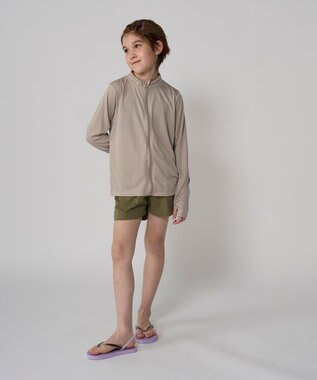 OP／FILA 【Ocean Pacific】フリルラッシュガード ベージュ