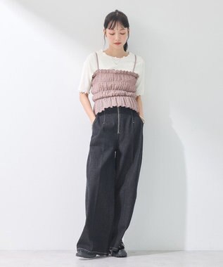 earth music&ecology スパンコールシャーリングビスチェ Mocha