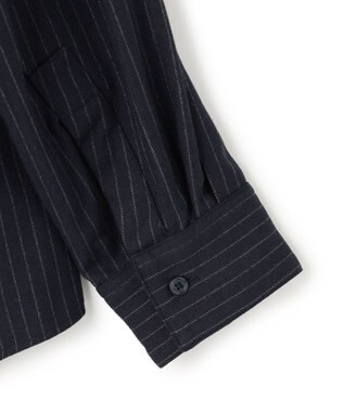 UNFILO MENS 【OCEANS 雑誌・web・YouTube 掲載】FLANNEL TOUCH シャツ ネイビーストライプ