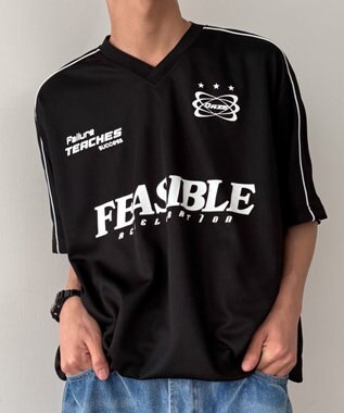 WEGO パイピングサッカーT（SS） ブラック