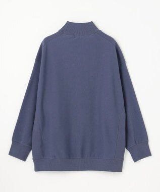 ANY 【洗濯機可】ミニ裏毛モックネックプルオーバー ブルー