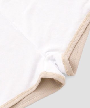 San-ai Resort（三愛水着楽園） WEB限定【紫外線カット(UPF50＋)】リブ素材ラッシュガード付 4点セット水着 ベージュ