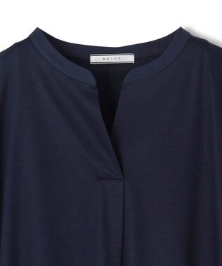 BEIGE， 【WEB限定・洗える】MELISSA / バックシフォンスキッパー半袖トップス Navy