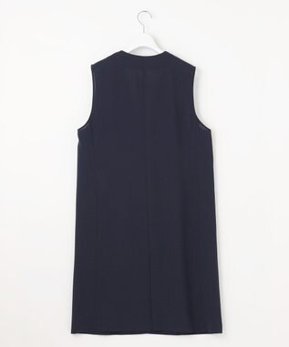 自由区 【セットアップ対応・UVカット・接触冷感・洗える】ライトストレッチ ジレ ネイビー