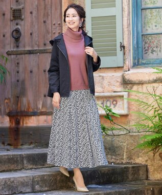 Tiaclasse 【洗える】もっちり柔らかいリブタートルプルオーバーニット ローズピンク