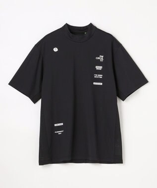 PW CIRCULUS 【MEN】メッシュコンビ モックネック ゴルフ ブラック系