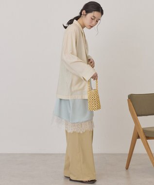 AMERICAN HOLIC ニュアンスオーバージャケット Ivory