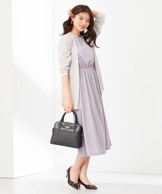 ANY SIS 【洗える】サラサラ着流し カーディガン ローズグレー