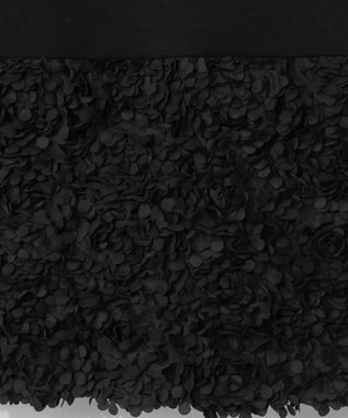 GRACE CONTINENTAL フラワーチュール切替ドレス ブラック