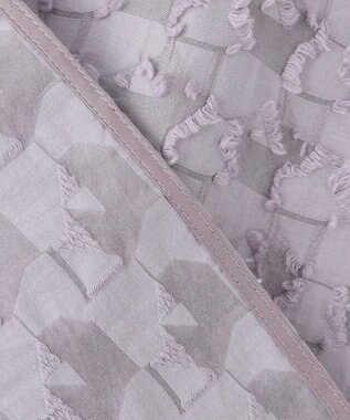 自由区 シアージオメトリックジャカードクロップド丈 ブラウス モーヴ