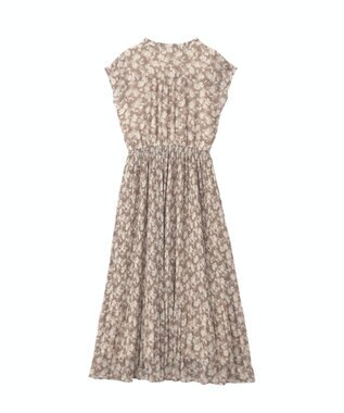 YECCA VECCA 花柄プリーツワンピース Beige