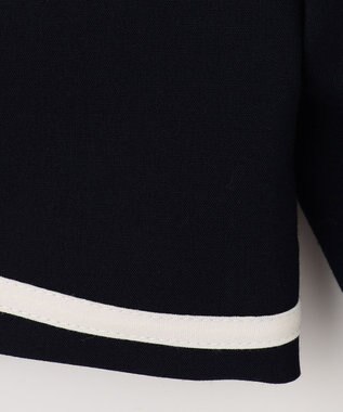 ANY KIDS ジャケット付き チェック ワンピース ネイビー