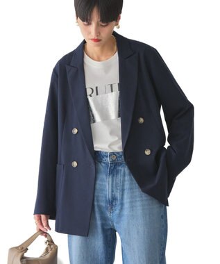 AMERICAN HOLIC イージーケアテーラードジャケット Navy