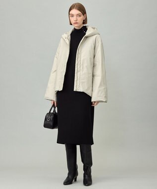 ICB 【WEB限定カラーあり・撥水加工】ADSダウン フーデットミドル丈コート トープ系