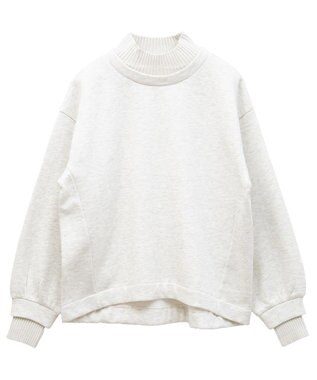 Green Parks 配色リブニットドッキング裏起毛プルオーバ Oatmeal