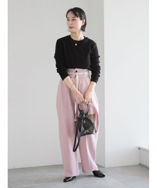 Te chichi ポンチハイウエストカーブパンツ《2026 spring catalog item》 ピンク