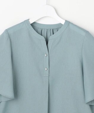 ANY SIS S スムージーポリエステル スキッパー ブラウス ミント