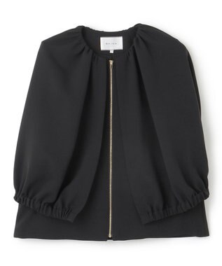 BEIGE， 【洗える】REIBAUD / ノーカラージャケット Black