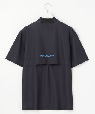 PW CIRCULUS 【吸水速乾 / 伸縮性抜群】【MEN】筆記体ロゴ COOLベンチレーションモック T ブラック系