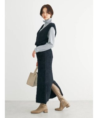 Green Parks ・Ｐｅｔｉｔ　Ｆｌｅｕｒ　シャギーニットベスト Black