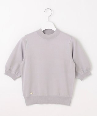 Feroux シャイニーハーフスリーブ ニット スカイブルー系