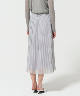 GRACE CONTINENTAL フォイルラインプリーツスカート グレー