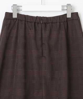 J.PRESS LADIES 【洗える】スラブカラミチェック スカート ブラウン系