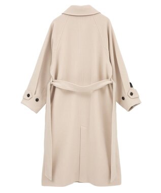 YECCA VECCA ウール混ステンカラーロングコート Light Beige