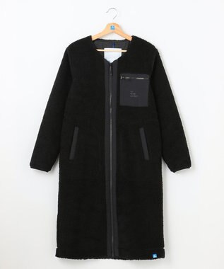 SHARE PARK LADIES 【LADIES】ボアフリースロングカーディガン ブラック