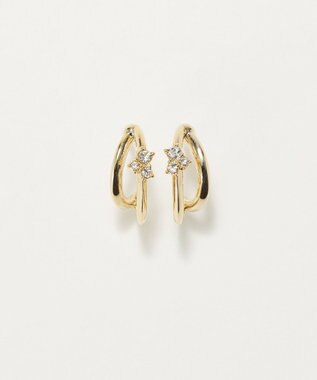 Phoebe 〈アレルギー対応〉シャイニーダブルフープセラミックピアス　ゴールド ゴールド