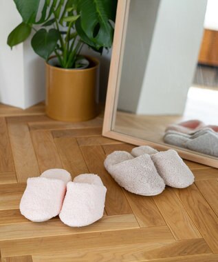 UCHINO ごくふわスリッパ　「ユニティ」　Lサイズ(足のサイズ25-27cm) ライトピンク