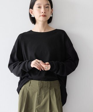 AMERICAN HOLIC ドロップショルダーカットプルオーバー Black