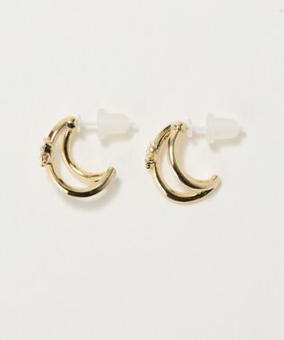 Phoebe 〈アレルギー対応〉シャイニーダブルフープセラミックピアス　ゴールド ゴールド