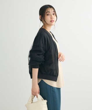 Green Parks チュールブルゾン Black